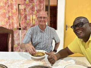 Eating fufu with Francis Dasse